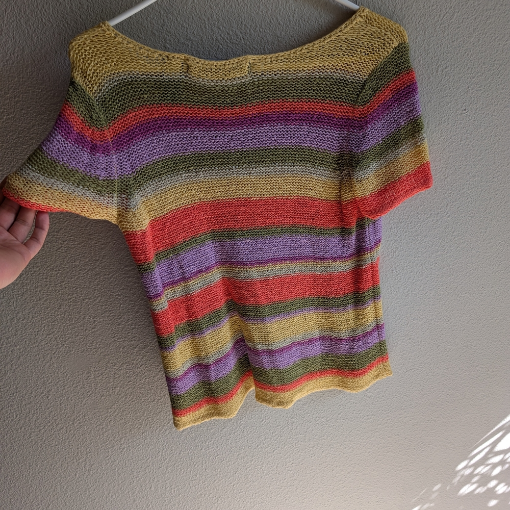 Striped Multicolor Knit Top - Picture 2 of 4